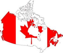 peta dan bendera kanada