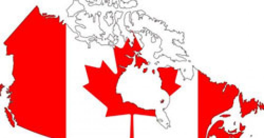 peta dan bendera kanada