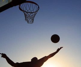 basketball rebound silhouette